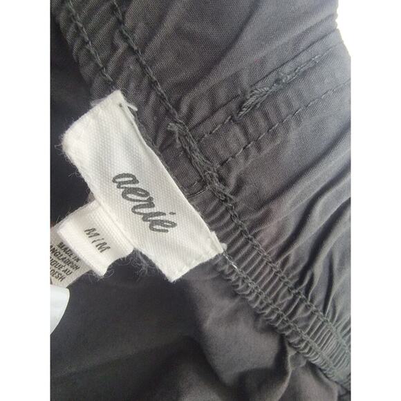 Aerie Pants Womens Medium Wide Leg Cropped Ankle Pull On Elastic Waist Gorpcore - Picture 5 of 9